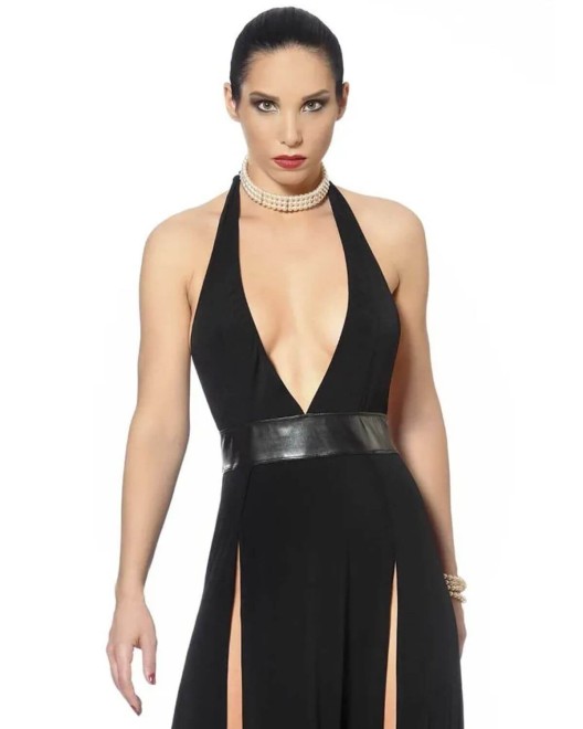robe-longue-fendue-lycra-isabella-noir-maison-catanzaro-6