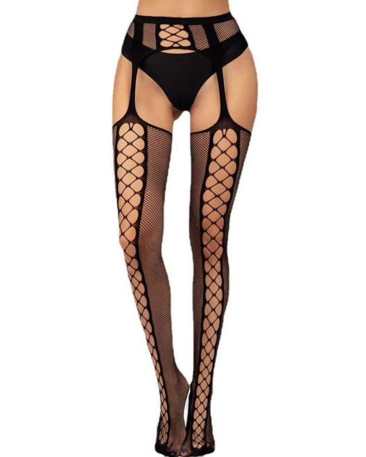 Collants Porte-Jarretelles en Résille – Collection Paradise Boutik