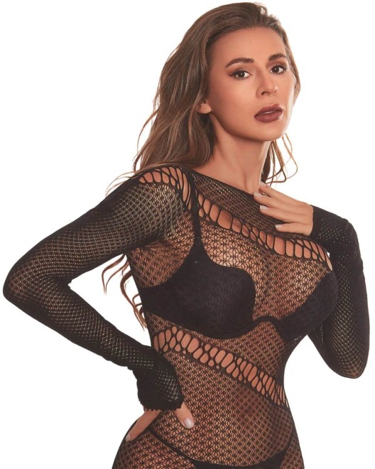 mini-robe-manches-longues-resille-3