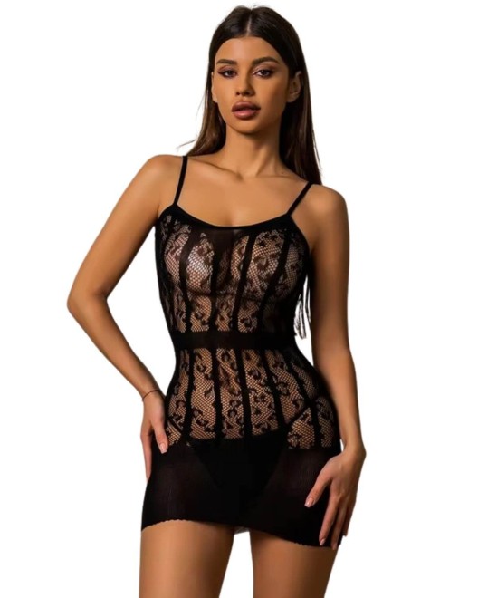 robe-moulante-resille-dentelle-1