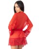 kimono rouge transparent eros veneziani dos
