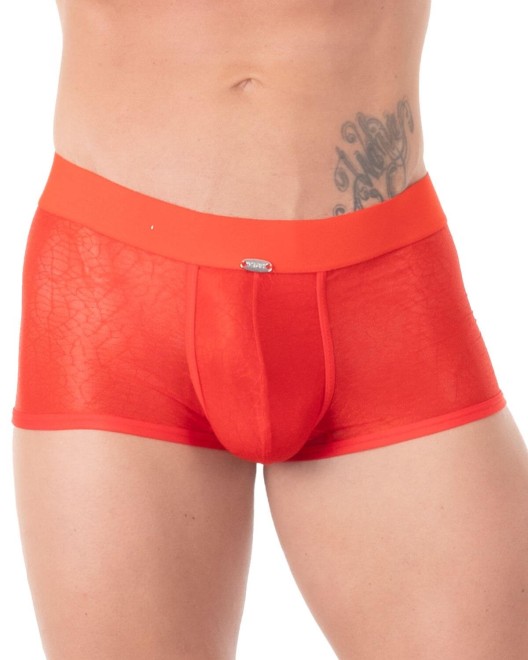 boxer homme push-up rouge, Eros Veneziani, zoom avant