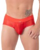 slip homme push-up rouge transparent, Eros Veneziani, zoom avant
