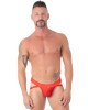 jockstrap homme rouge, Eros Veneziani, porté par un mannequin, vue avant