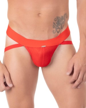 jockstrap homme rouge, Eros Veneziani, zoom avant