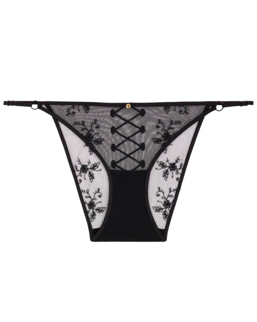 culotte mini-coeur Hearts on Fire, Boîte à désir Aubade, noir, sur fond blanc