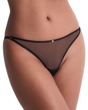 culotte mini-coeur Hearts on Fire, Boîte à désir Aubade, noir, zoom de face