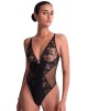 body string Sweet Euphoria, Aubade Lingerie, noir, vue de face, sur fond blanc