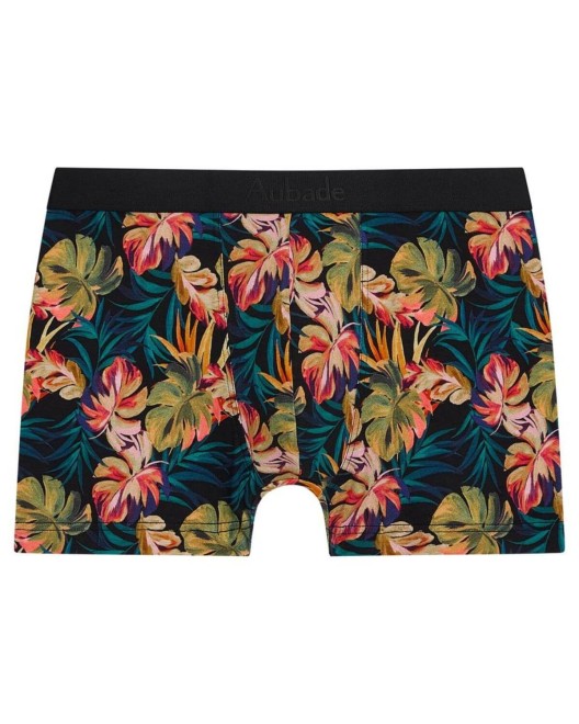 boxer homme Paradise Flower, Aubade Lingerie, devant, sur fond blanc