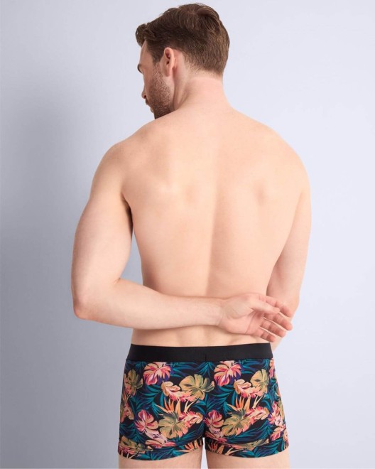 boxer homme Paradise Flower, Aubade Lingerie, porté par un mannequin, vue de dos