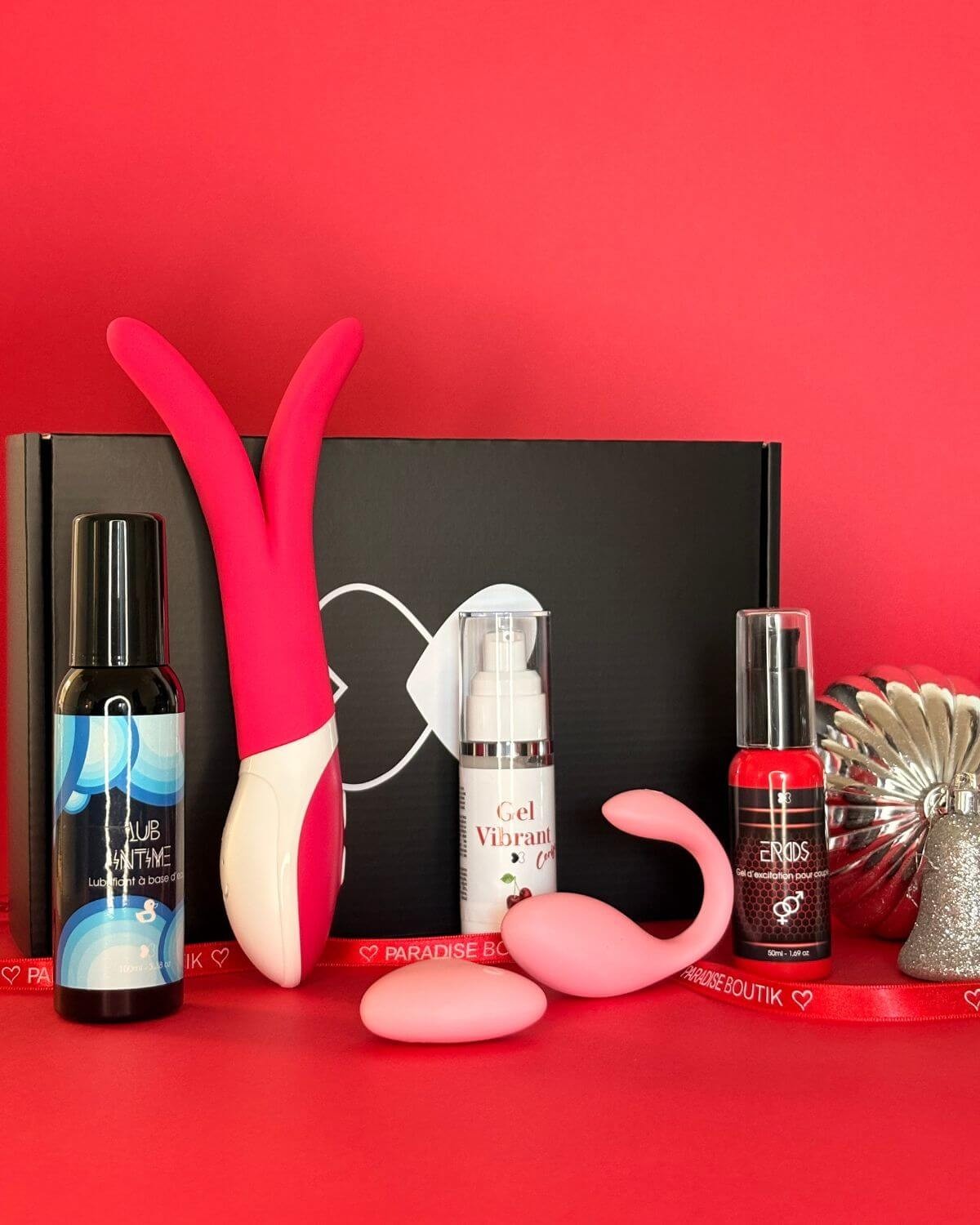 coffret érotique pour couple Fusion de Noël, contenu
