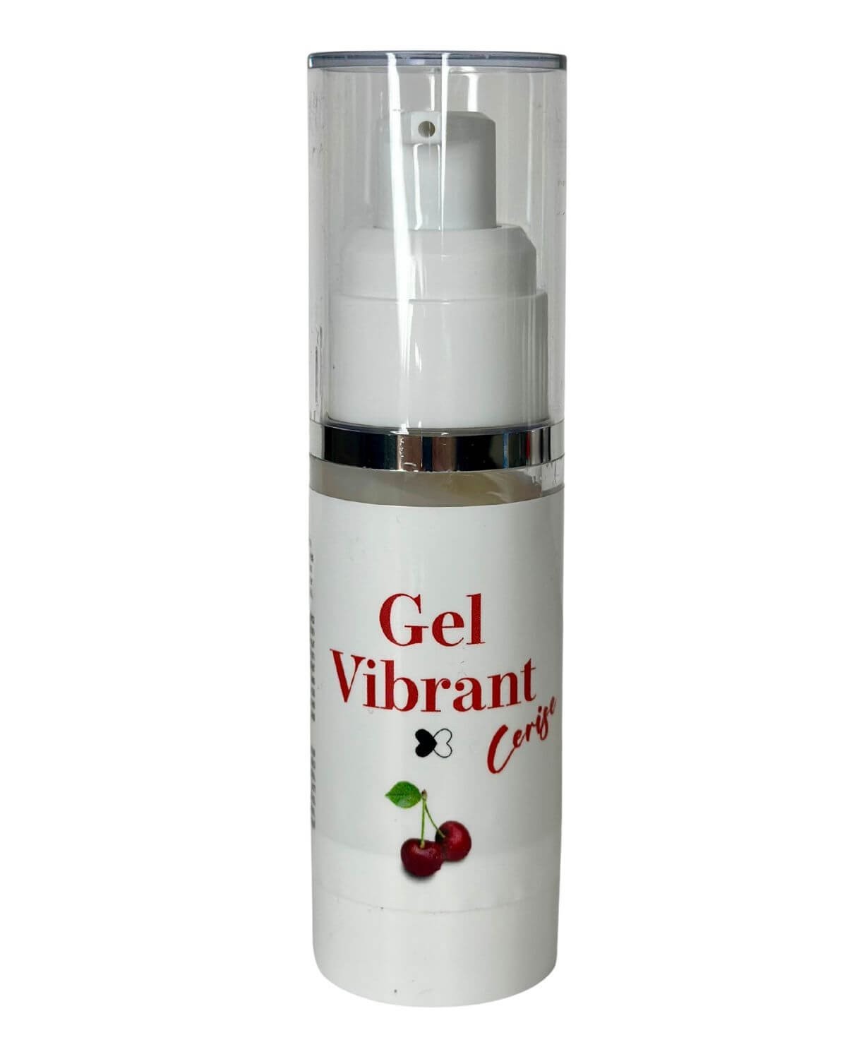 gel vibrant lubrifiant cerise, 30ml, Nous Deux, flacon, face