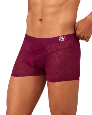 boxer homme Caliente Esteban, bordeaux, Valege Lingerie, zoom de face