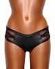 shorty sexy en wetlook noir, collection Electra, OutX, sur mannequin de face