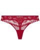tanga en dentelle rouge Mystery of Love, Aubade Lingerie, face sur fond blanc