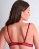 soutien-gorge triangle Mystery of Love, rouge, Aubade Lingerie, mannequin grande taille, dos