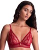 soutien-gorge triangle Mystery of Love, rouge, Aubade Lingerie, zoom face, fond blanc