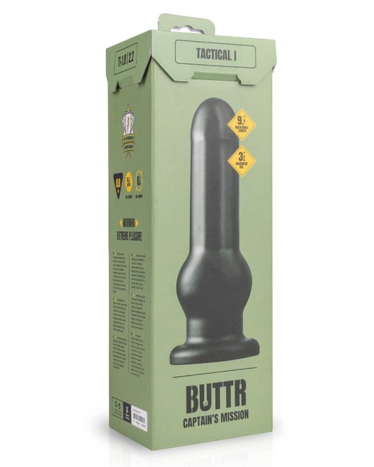 plug anal ventousé XXL, Dildo tactical I, Buttr, devant boîte