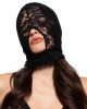 cagoule bdsm en dentelle noire, Bedroom Fantasies, zoom tête