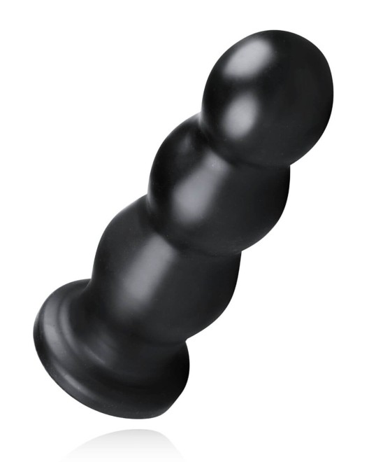 plug anal ventousé XXL, Dildo Tactical III, Buttr, noir, profil
