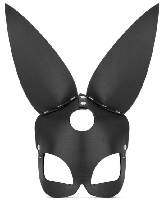masque lapin sexy en cuir, noir, Bold Bunny, Bedroom Fantasies, face
