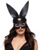 masque lapin sexy en cuir, noir, Bold Bunny, Bedroom Fantasies, sur mannequin