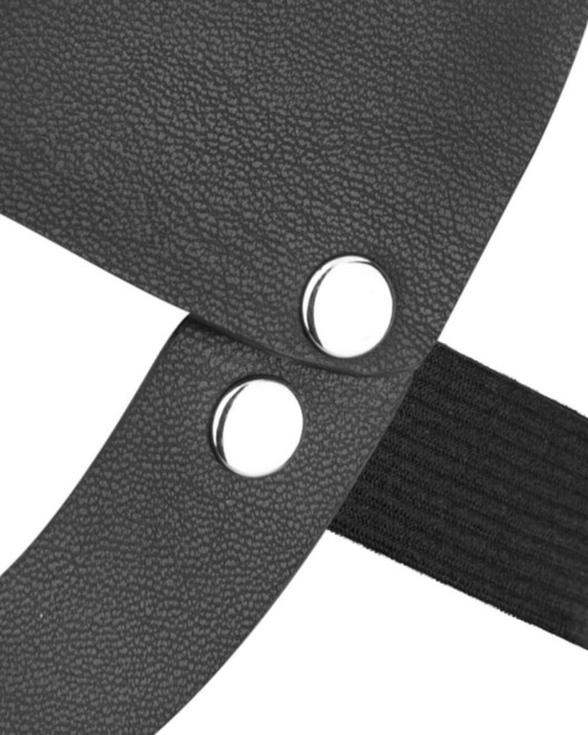 masque lapin sexy en cuir, noir, Bold Bunny, Bedroom Fantasies, zoom clous