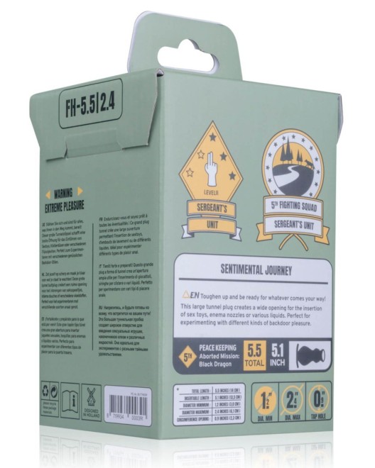 plug anal creux XXL, noir, Buttr, arrière de la boîte