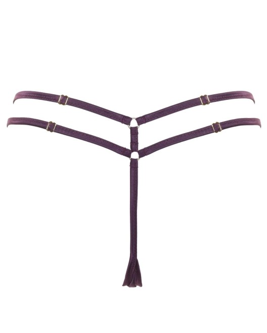 string en dentelle Venus, violet, Prelude Jolidon, dos