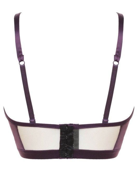 soutien-gorge bralette Venus, violet, Prelude Jolidon, dos sur fond blanc