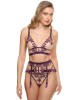 soutien-gorge bralette Venus, violet, Prelude Jolidon, porté avec l'ensemble, de face