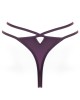 string taille haute Venus, violet, Prelude Jolidon, dos sur fond blanc