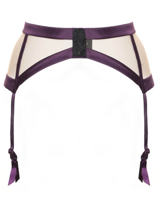 porte-jarretelles Venus, violet, Prelude Jolidon, dos sur fond blanc