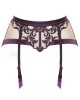 porte-jarretelles Venus, violet, Prelude Jolidon, devant sur fond blanc