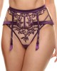 porte-jarretelles Venus, violet, Prelude Jolidon, zoom de face