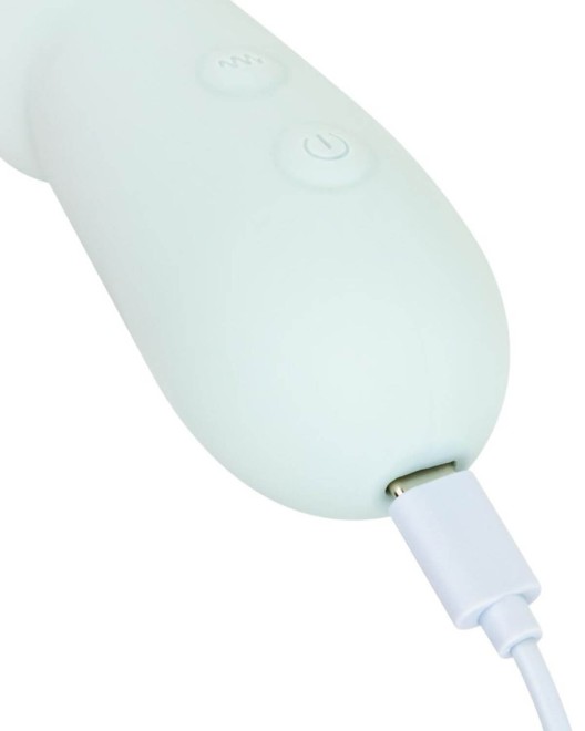 vibromasseur rabbit triple stimulation Good Vibes, bleu, zoom sur charge