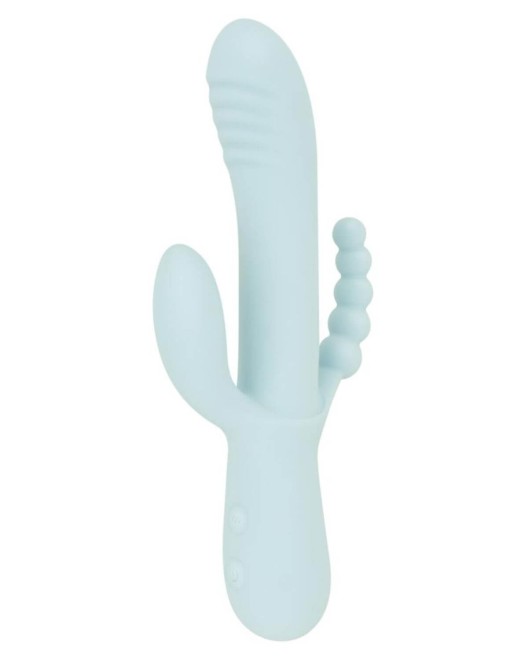 vibromasseur rabbit triple stimulation Good Vibes, bleu, vue devant