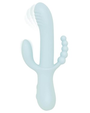 vibromasseur rabbit triple stimulation Good Vibes, bleu, vue de face