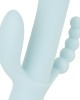 vibromasseur rabbit triple stimulation Good Vibes, bleu, zoom sur embouts