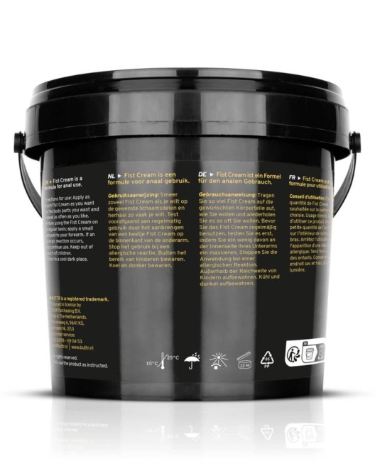 seau de crème pour fisting XXL, 1000ml, Buttr, pot de dos