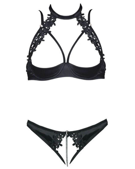 ensemble soutien-gorge et string ouverts, Cottelli Lingerie, devant