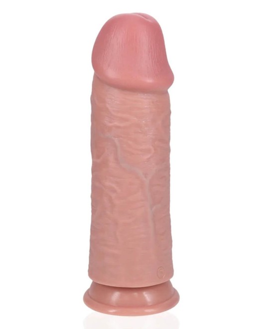 gode ventouse réaliste XL, RealRock, chair, profil