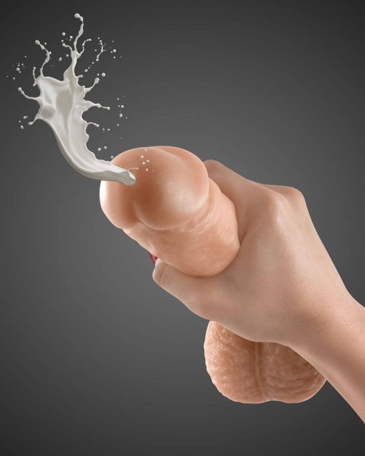 gode éjaculateur réaliste à ventouse Kane, Chair, Real Body, démonstration