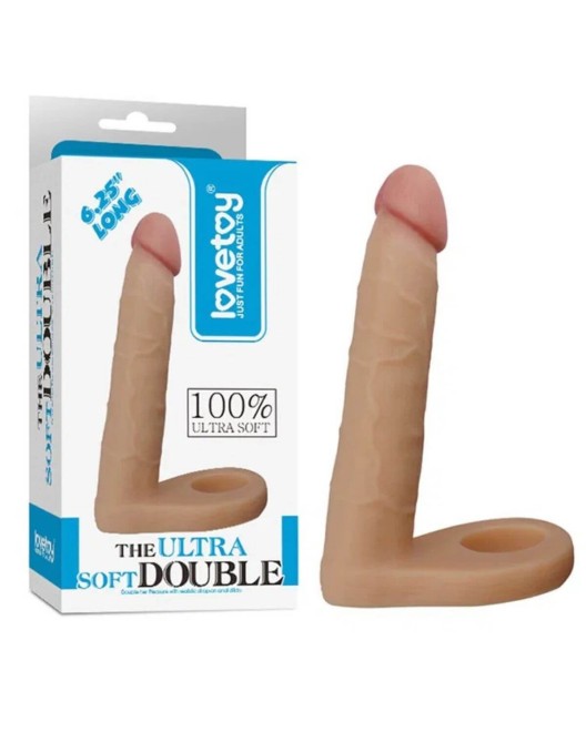 gode réaliste double pénétration, the ultra soft double, LoveToy, chair, boîte