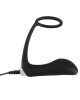 plug vibrant avec anneau de pénis, noir, Black Velvets, en charge