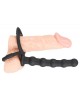 anneau pénien pour couple à perles anales, Black Velvets, noir, démo sur sextoy