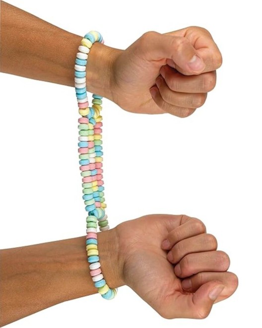 menottes bonbons érotiques, Sweet and Candy, Spencer & Fleetwood, mains attachées