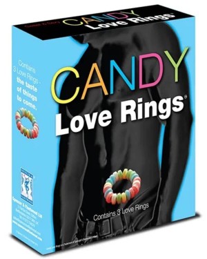 Dessous Bonbons Sweet & Sexy 3 Candy Love Rings, boîte
