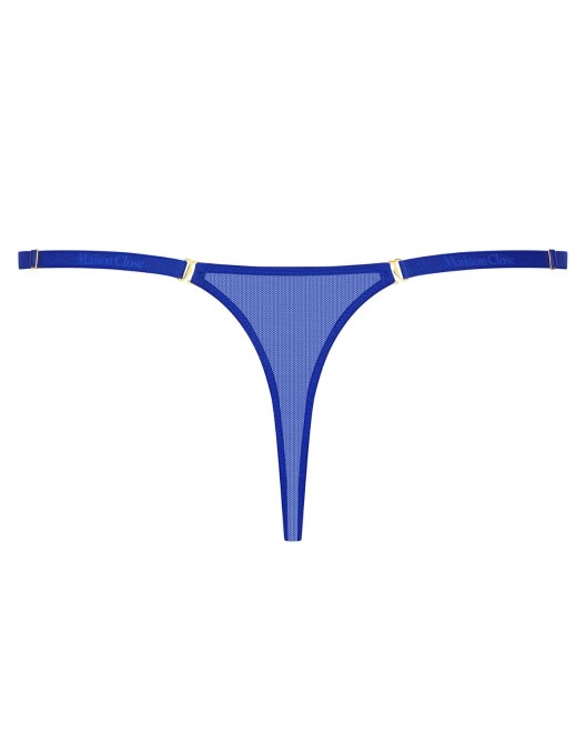 Mini string Corps à Corps Néon, bleu, Maison Close, arrière