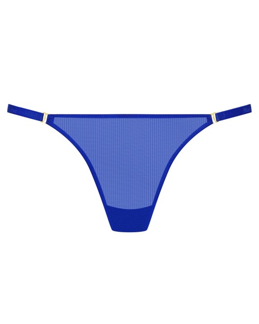 Mini string Corps à Corps Néon, bleu, Maison Close, devant